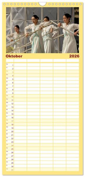 Produktbild: Familienplaner 2026 - Seoul mit 5 Spalten (Wandkalender, 21 x 45 cm) CALVENDO