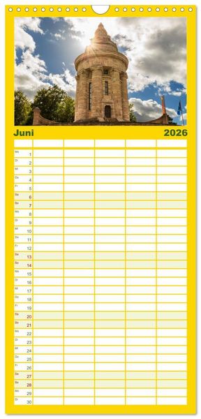 Produktbild: Familienplaner 2026 - Wartburgstadt Eisenach - Reise durch das sch&ouml;ne Th&uuml;ringen mit 5 Spalten (Wandkalender, 21 x 45 cm) CALVENDO