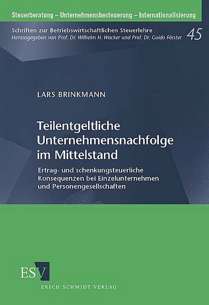Produktbild: Teilentgeltliche Unternehmensnachfolge im Mittelstand
