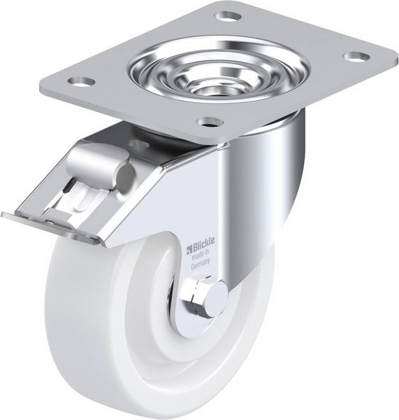 Produktbild: Blickle 412841 LK-SPO 125K-3-FI Lenkrolle mit Feststeller Rad-Durchmesser: 125 mm Tragf&auml;higkeit (max.): 350 kg 1 St.