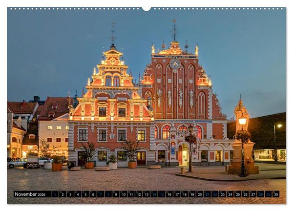Produktbild: Nordischer Glanz &ndash; Tallinn - Riga - Vilnius (Wandkalender 2026 DIN A2 quer), CALVENDO Monatskalender
