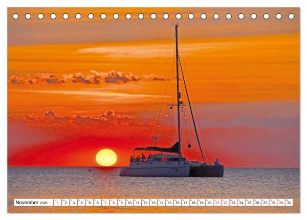 Produktbild: Leidenschaft Segeln (Tischkalender 2026 DIN A5 quer), CALVENDO Monatskalender