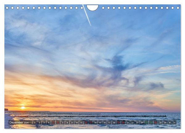 Produktbild: Sonnenunterg&auml;nge an Ostseek&uuml;ste und Bodden (Wandkalender 2026 DIN A4 quer), CALVENDO Monatskalender