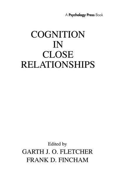 Produktbild: Cognition in Close Relationships