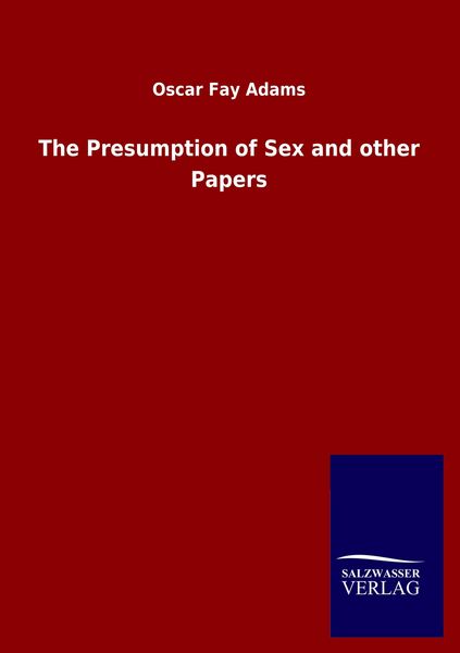 Produktbild: The Presumption of Sex and other Papers