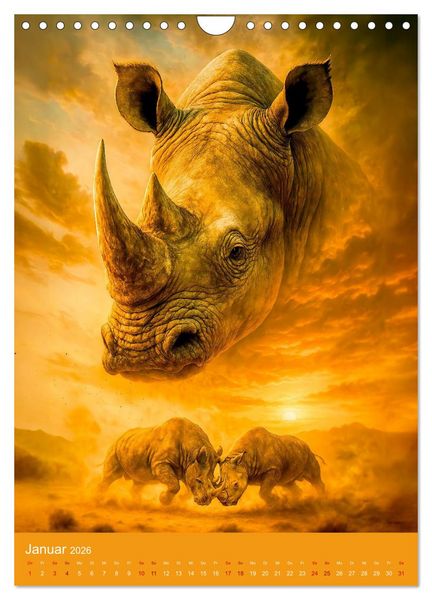 Produktbild: Afrikas wilde Seele - Magische Tierwelt im Portr&auml;t (Wandkalender 2026 DIN A4 hoch), CALVENDO Monatskalender