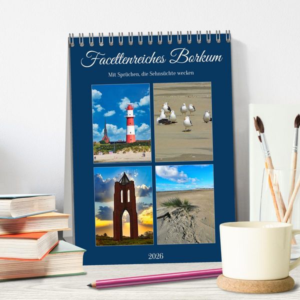 Produktbild: Facettenreiches Borkum (Tischkalender 2026 DIN A5 hoch), CALVENDO Monatskalender
