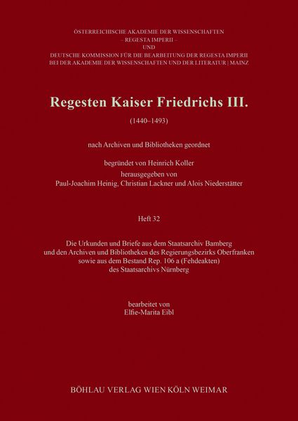 Produktbild: Regesten Kaiser Friedrichs III. (1440-1493)