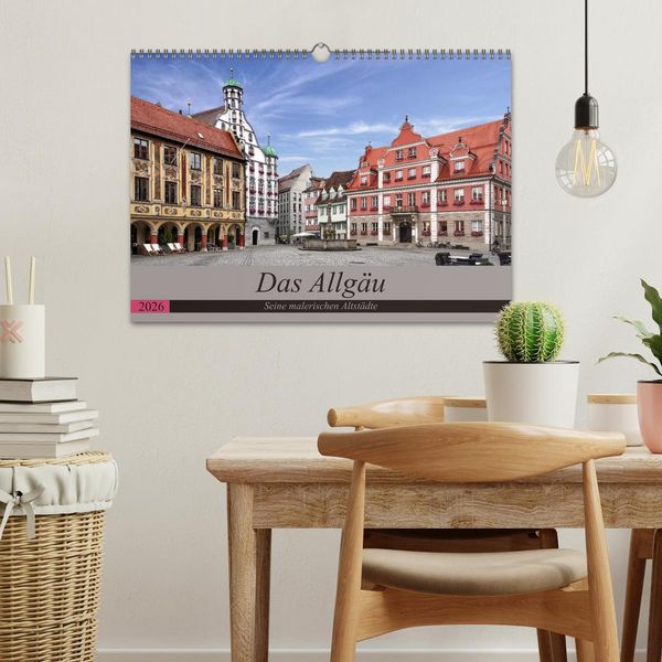 Produktbild: Das Allg&auml;u - Seine malerischen Altst&auml;dte (Wandkalender 2026 DIN A3 quer), CALVENDO Monatskalender