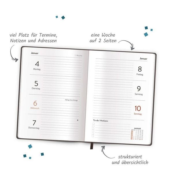 Produktbild: TR&Ouml;TSCH - Taschenkalender A6 Soft Touch Anthrazit 2027