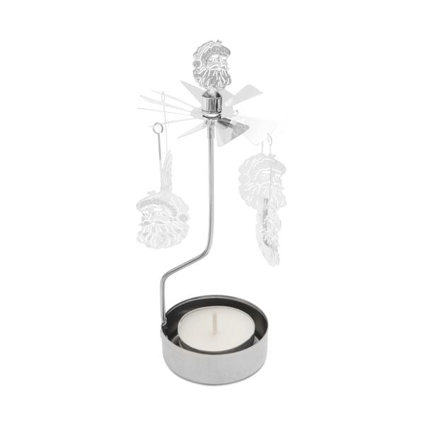 Produktbild: Teelichtkarussell Set  "Weihnachtsmann", silber
