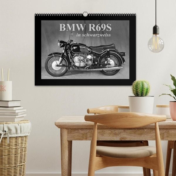 Produktbild: BMW R69S in schwarzweiss (Wandkalender 2025 DIN A3 quer), CALVENDO Monatskalender