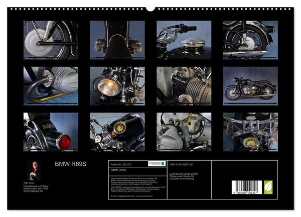 Produktbild: BMW R69S (hochwertiger Premium Wandkalender 2026 DIN A2 quer), Kunstdruck in Hochglanz
