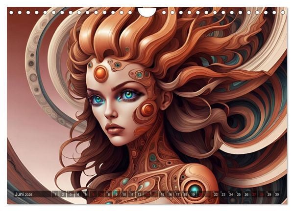 Produktbild: Fantasie Universum Sch&ouml;nheiten (Wandkalender 2026 DIN A4 quer), CALVENDO Monatskalender