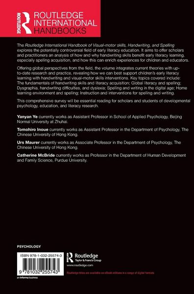 Produktbild: Routledge International Handbook of Visual-motor skills, Handwriting, and Spelling