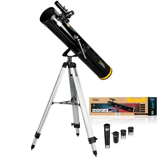 Produktbild: Bresser 10554 - NATIONAL GEOGRAPHIC 114/900 Reflektor Spiegel-Teleskop AZ f&uuml;r Einsteiger