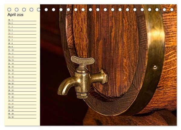 Produktbild: Bier. Die Kunst des Bierbrauens. Impressionen (Tischkalender 2026 DIN A5 quer), CALVENDO Monatskalender