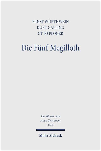 Produktbild: Die F&uuml;nf Megilloth