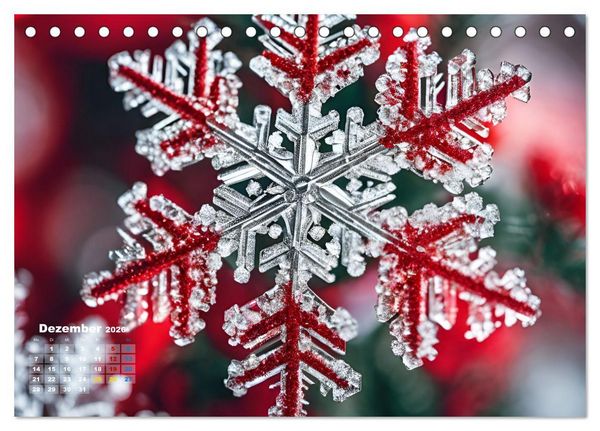 Produktbild: Schneekristalle und Eiszapfen Eisige Zeiten f&uuml;r alle Winterfans (Tischkalender 2026 DIN A5 quer), CALVENDO Monatskalender