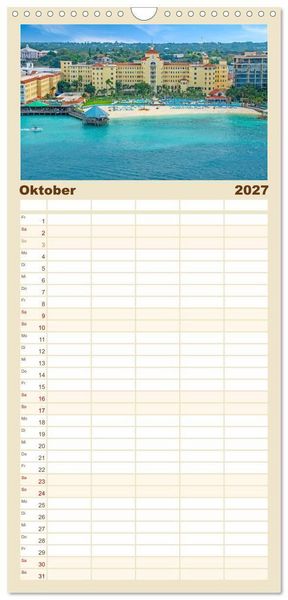 Produktbild: Familienplaner 2027 - Nassau - Stadt mit karibischem Flair mit 5 Spalten (Wandkalender, 21 x 45 cm) CALVENDO