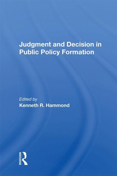 Produktbild: Judgment and Decision in Public Policy Formation