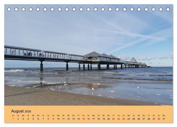 Produktbild: Ostsee von Heringsdorf bis Hiddensee (Tischkalender 2026 DIN A5 quer), CALVENDO Monatskalender