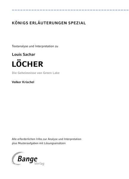 Produktbild: L&ouml;cher von Louis Sachar