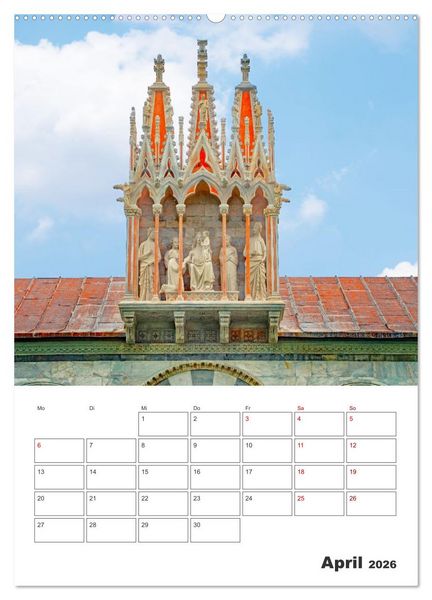 Produktbild: Pisa - Reiseplaner (hochwertiger Premium Wandkalender 2026 DIN A2 hoch), Kunstdruck in Hochglanz