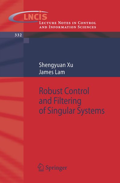Produktbild: Robust Control and Filtering of Singular Systems