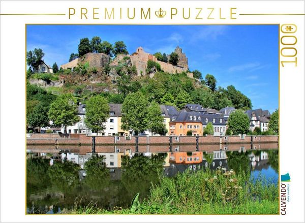 Produktbild: CALVENDO Puzzle Blick auf die Burgruine Saarburg | 1000 Teile Lege-Gr&ouml;&szlig;e 64x48cm Foto-Puzzle f&uuml;r gl&uuml;ckliche Stunden