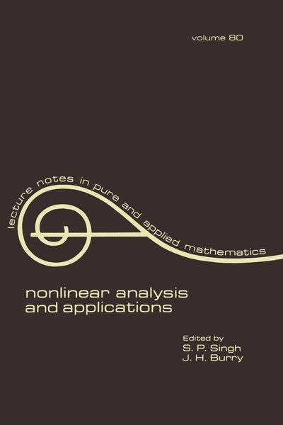 Produktbild: nonlinear analysis and applications