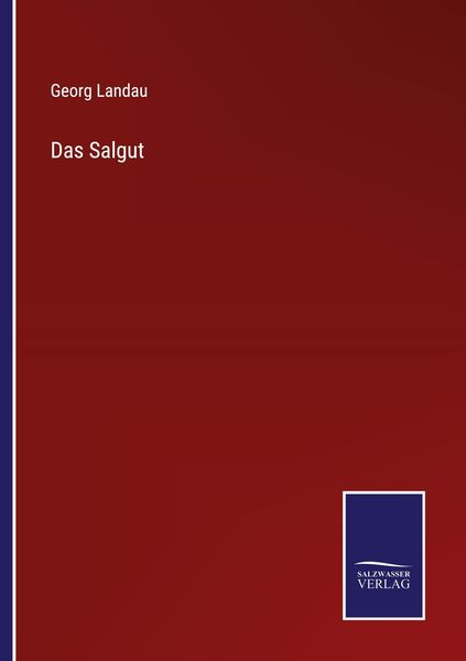 Das Salgut, Taschenbuch von Georg Landau, Outlook, 9783375077600