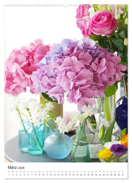 Produktbild: Verliebt in Blumen (hochwertiger Premium Wandkalender 2026 DIN A2 hoch), Kunstdruck in Hochglanz