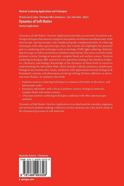 Produktbild: Dynamics of Soft Matter