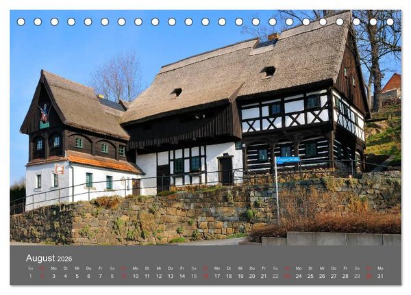 Produktbild: Umgebindeh&auml;user in der Oberlausitz (Tischkalender 2026 DIN A5 quer), CALVENDO Monatskalender