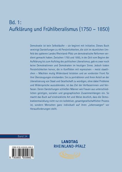 Produktbild: Lebenswege zur Demokratie in Rheinland-Pfalz
