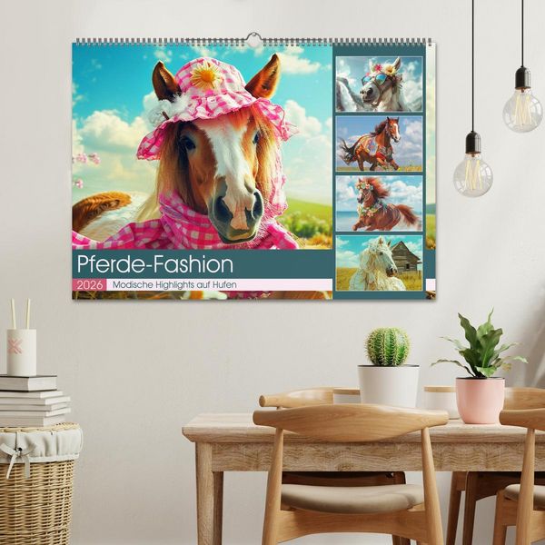 Produktbild: Pferde-Fashion. Modische Highlights auf Hufen (Wandkalender 2026 DIN A2 quer), CALVENDO Monatskalender