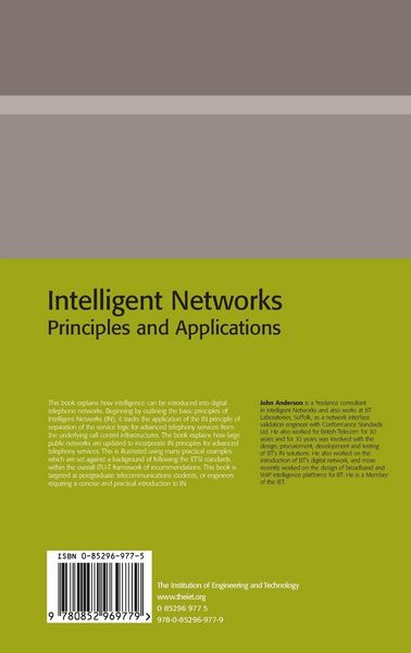 Produktbild: Intelligent Networks: Principles and Applications