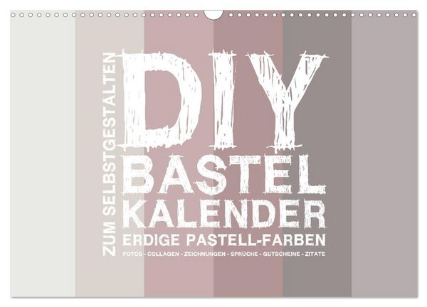 Produktbild: DIY Bastel-Kalender -Erdige Pastell Farben- Zum Selbstgestalten (Wandkalender 2026 DIN A3 quer), CALVENDO Monatskalender