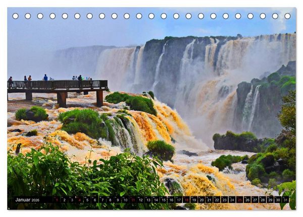 Produktbild: Brasilien - das gr&ouml;&szlig;te Land S&uuml;damerikas (Tischkalender 2026 DIN A5 quer), CALVENDO Monatskalender