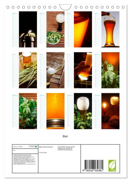 Produktbild: Bier (Wandkalender 2026 DIN A4 hoch), CALVENDO Monatskalender