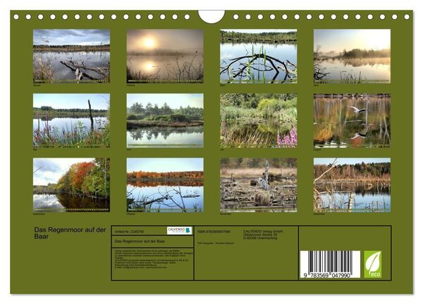 Produktbild: Das Regenmoor auf der Baar (Wandkalender 2027 DIN A4 quer), CALVENDO Monatskalender