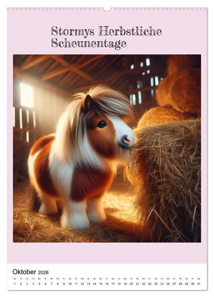 Produktbild: Tinker Ponys - Magische Momente, Gypsy Vanner f&uuml;r M&auml;dchen (Wandkalender 2026 DIN A2 hoch), CALVENDO Monatskalender