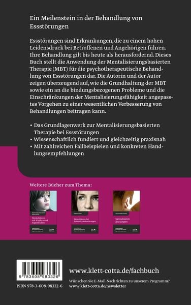 Produktbild: Mentalisieren bei Essst&ouml;rungen (Mentalisieren in Klinik und Praxis, Bd. 8)