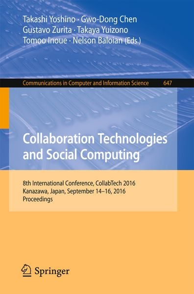 Produktbild: Collaboration Technologies and Social Computing