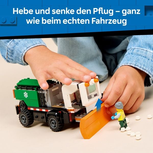 Produktbild: LEGO City 60490 Schneepflug, Spielzeug LKW mit Minifigur am Steuer