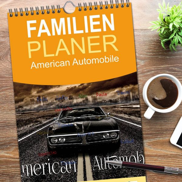 Produktbild: Familienplaner 2026 - American Automobile mit 5 Spalten (Wandkalender, 21 x 45 cm) CALVENDO