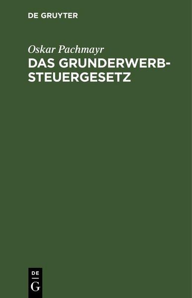 Produktbild: Das Grunderwerbsteuergesetz