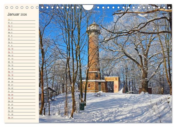 Produktbild: Vom Erzgebirge bis Neuseenland - Impressionen aus Sachsen (Wandkalender 2026 DIN A4 quer), CALVENDO Monatskalender