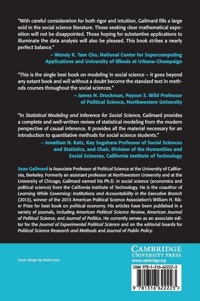 Produktbild: Statistical Modeling and Inference for Social Science